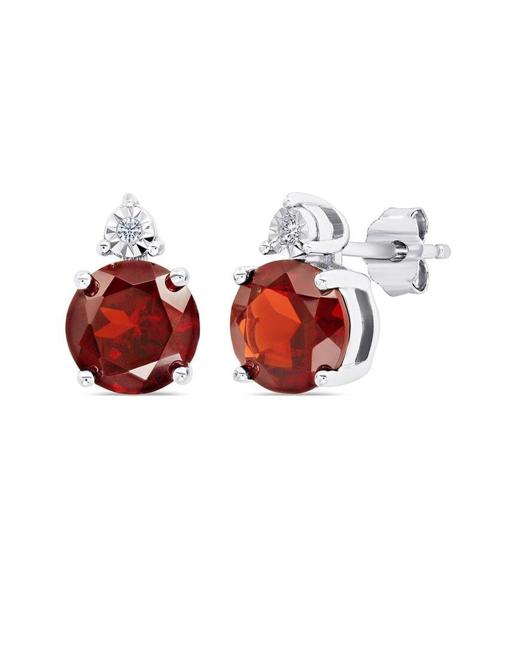 MaxColor Red 2.90 Ct. Tw. Garnet Stud Earrings