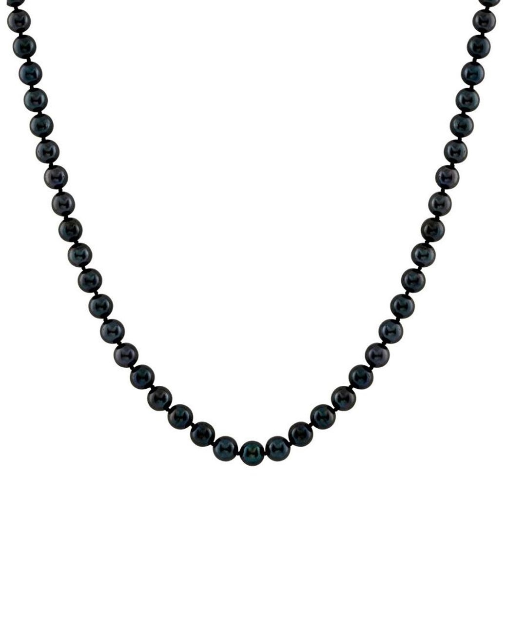 Splendid Multicolor 14k 6-6.5mm Akoya Pearl Necklace