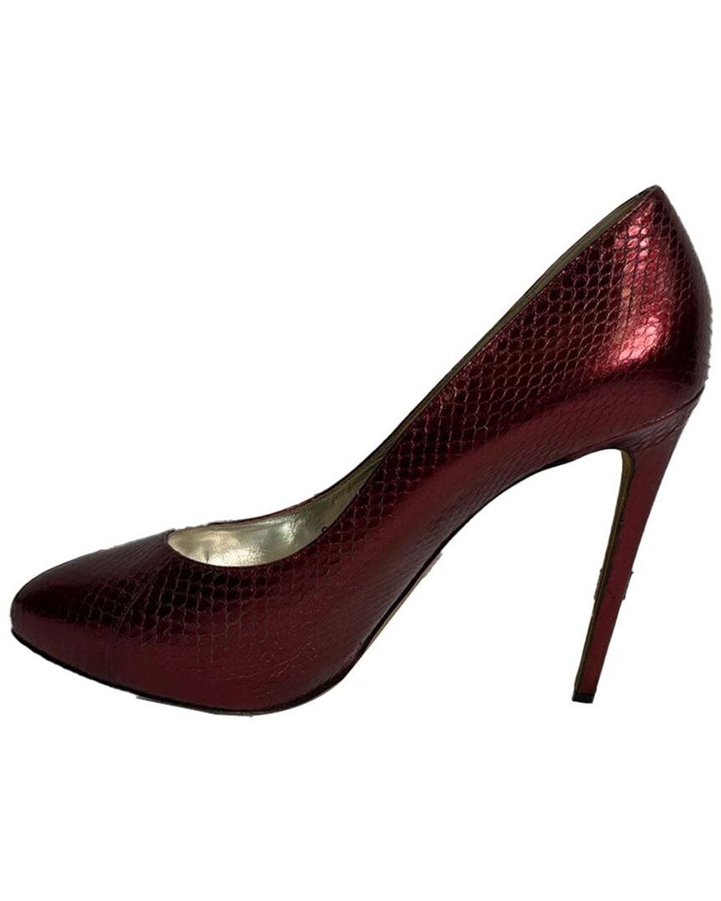 Dolce & Gabbana Metallic Leather Embossed Pump (Authentic Pre-Loved)