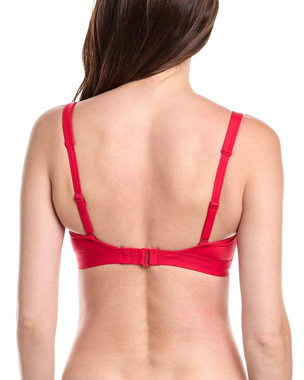 Sea Level Red Essentials Square Neck Bra Bikini Top