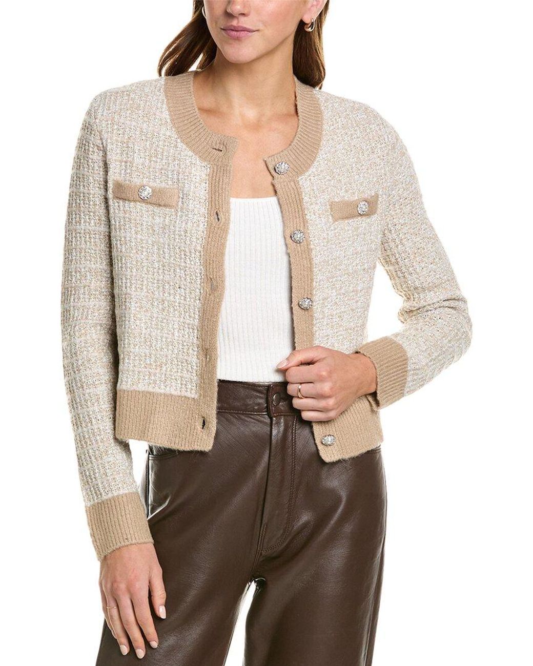 Laundry Natural By Shelli Segal Boucle Cardigan