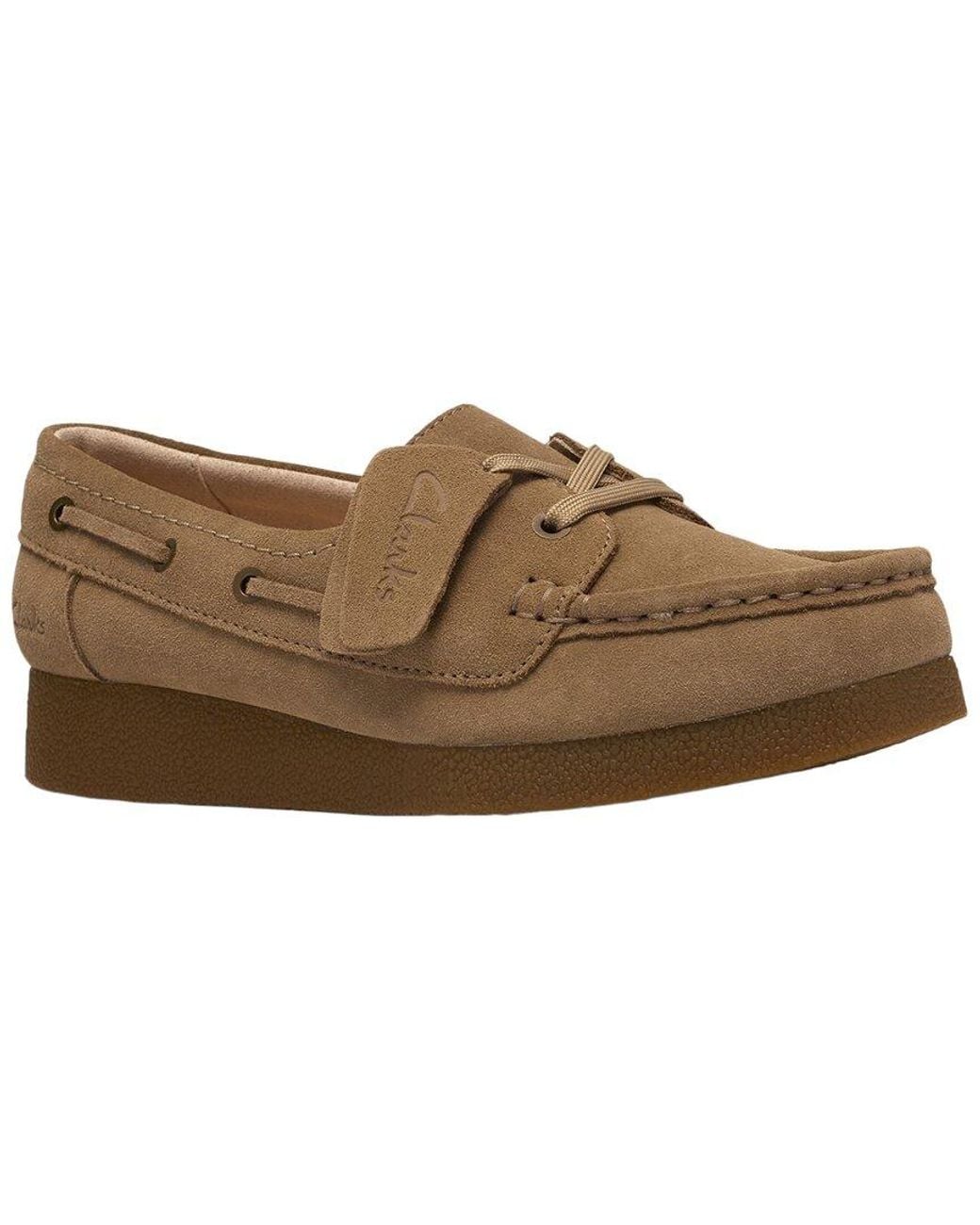 Clarks Brown Wallabeeevosea Suede Boat