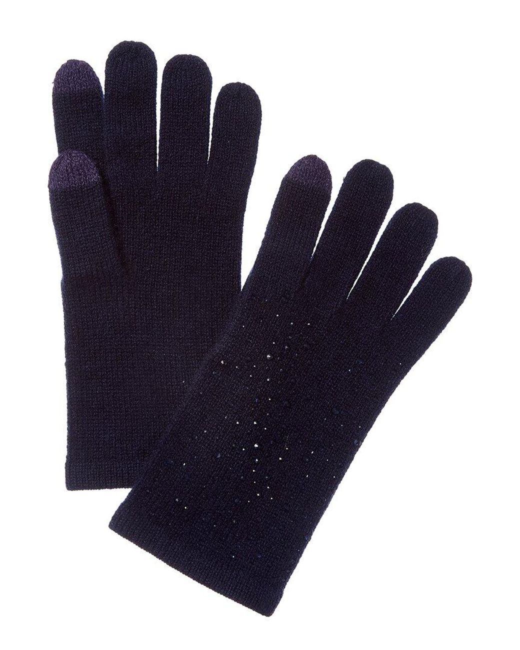 Sofiacashmere Blue Sofiacashmere Scattered Heat Set Cashmere Glove