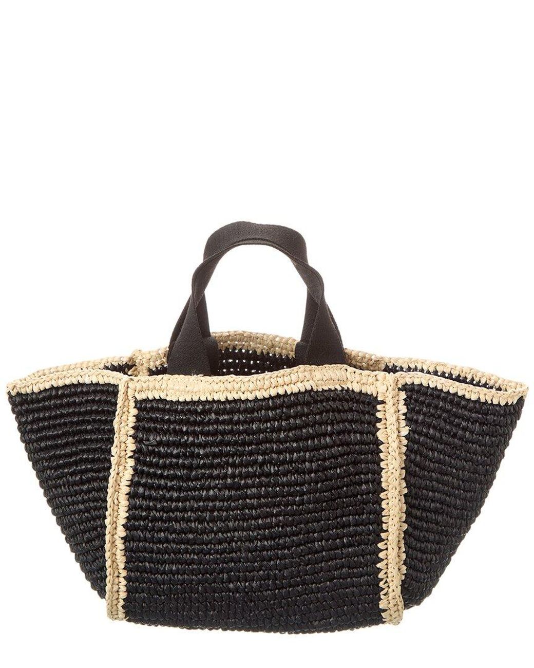 Marni Black Macrame Sillo Small Shopper Tote