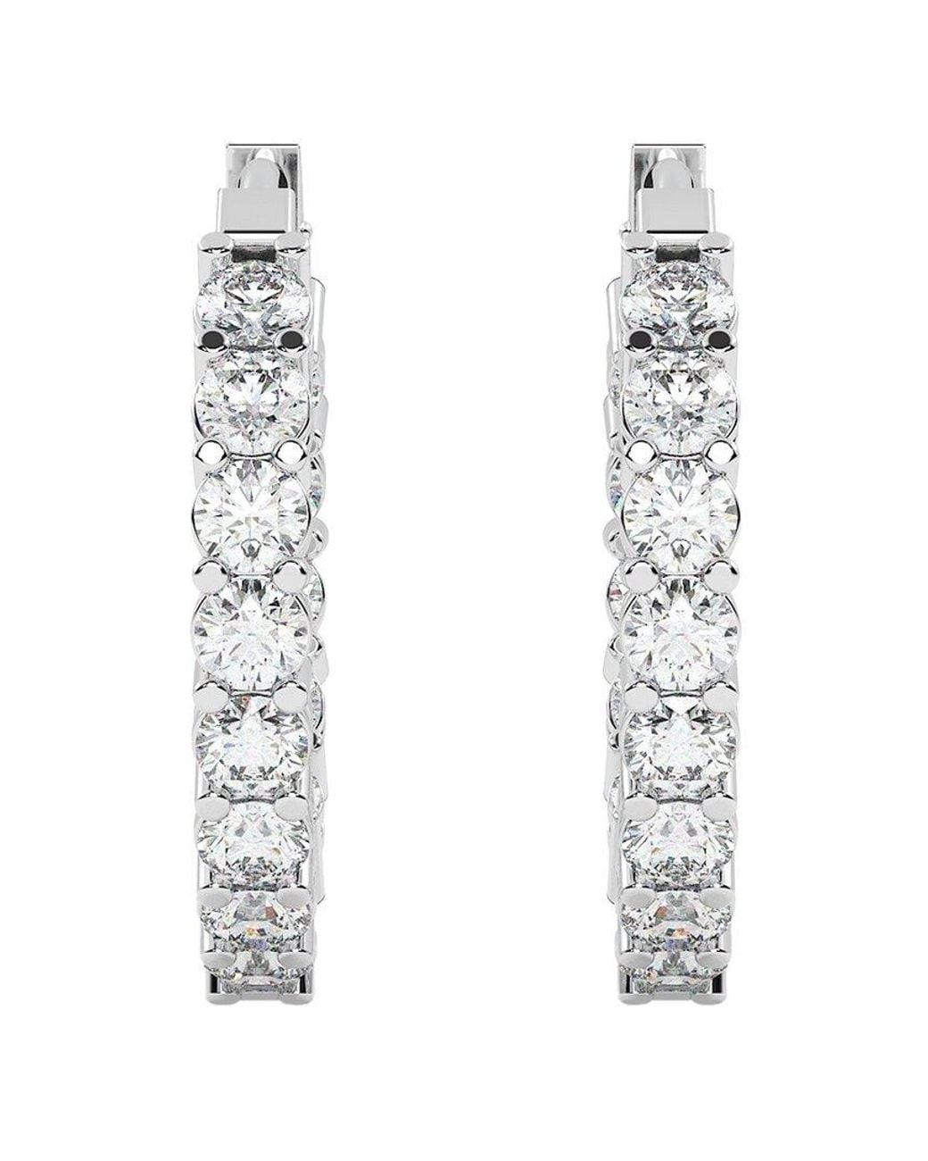 Diamond Select Cuts Metallic 14K 3.00 Ct. Tw. Diamond Earrings