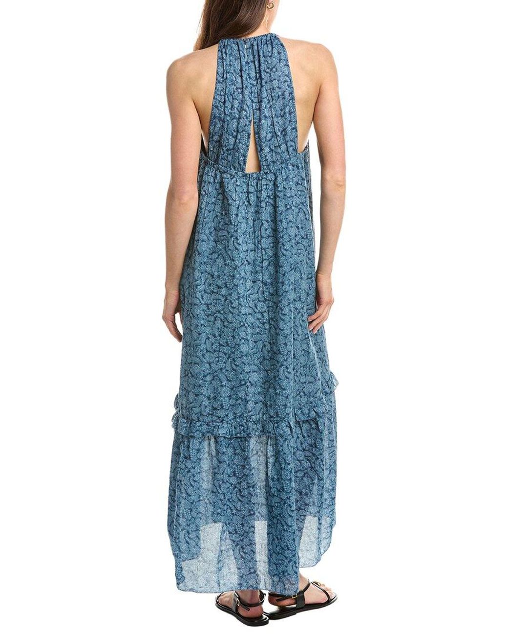 Faherty Brand Blue Amelia Maxi Dress