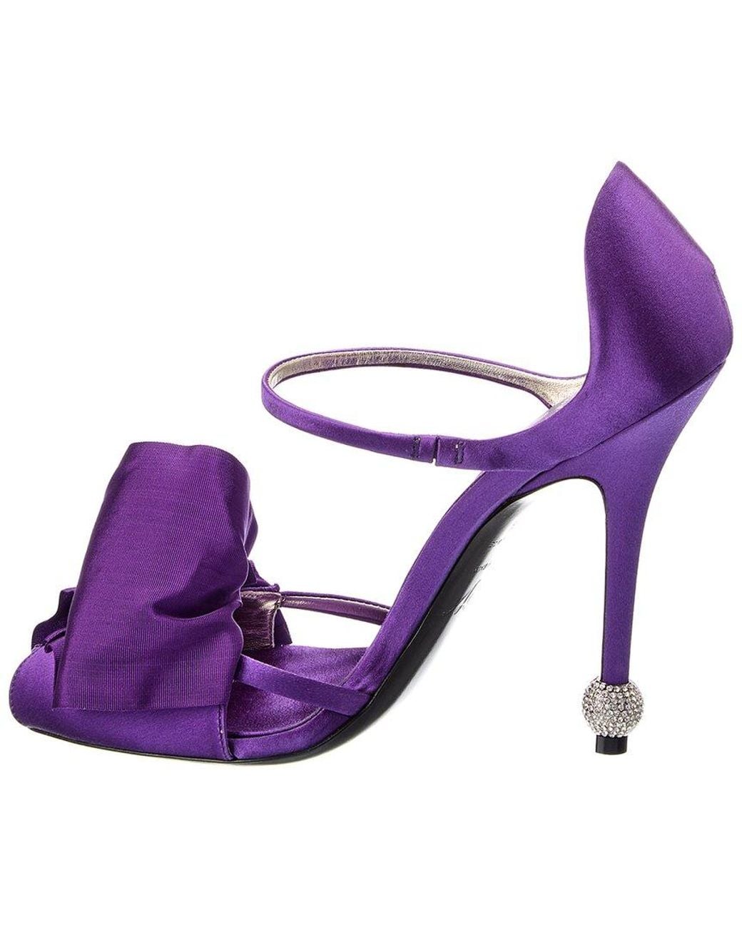 Roger Vivier Purple Satin Sandal