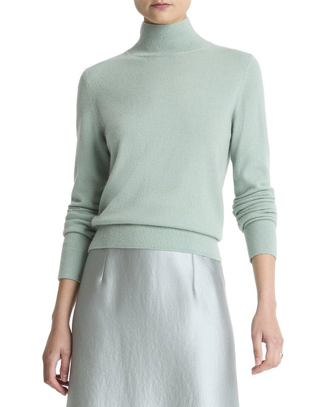 Vince Blue Cashmere Turtleneck Sweater