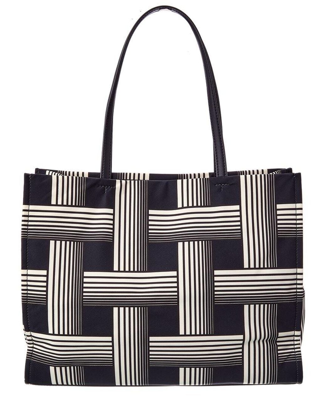Tory Burch Black Ella Small Printed Tote