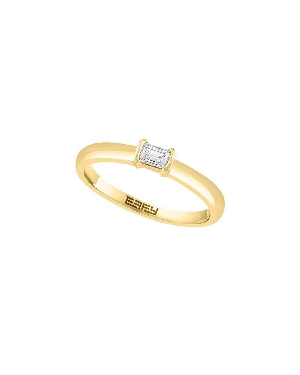 Effy Fine Jewelry Metallic 14K 0.17 Ct. Tw. Diamond Ring