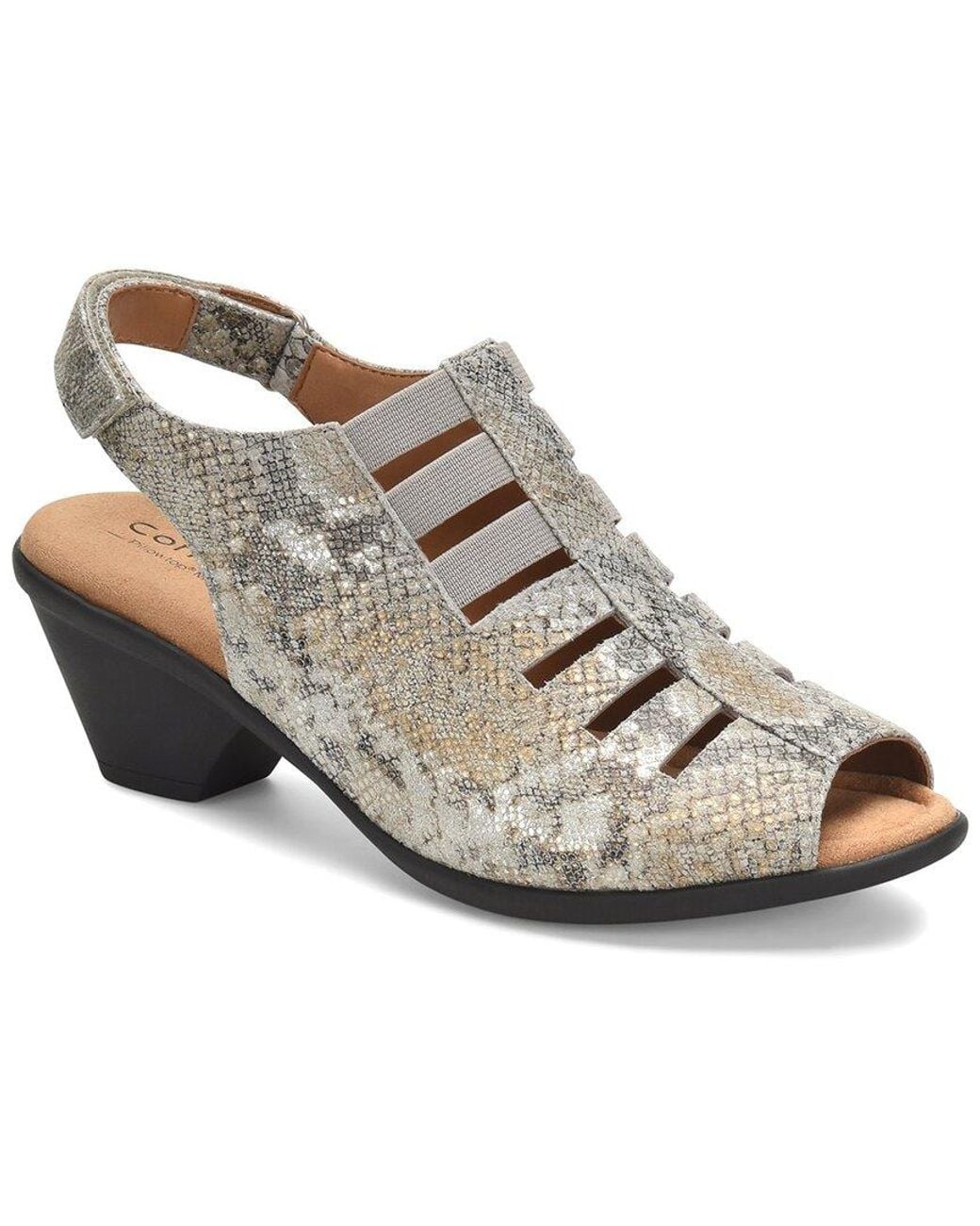 Comfortiva White Faye Leather Sandal