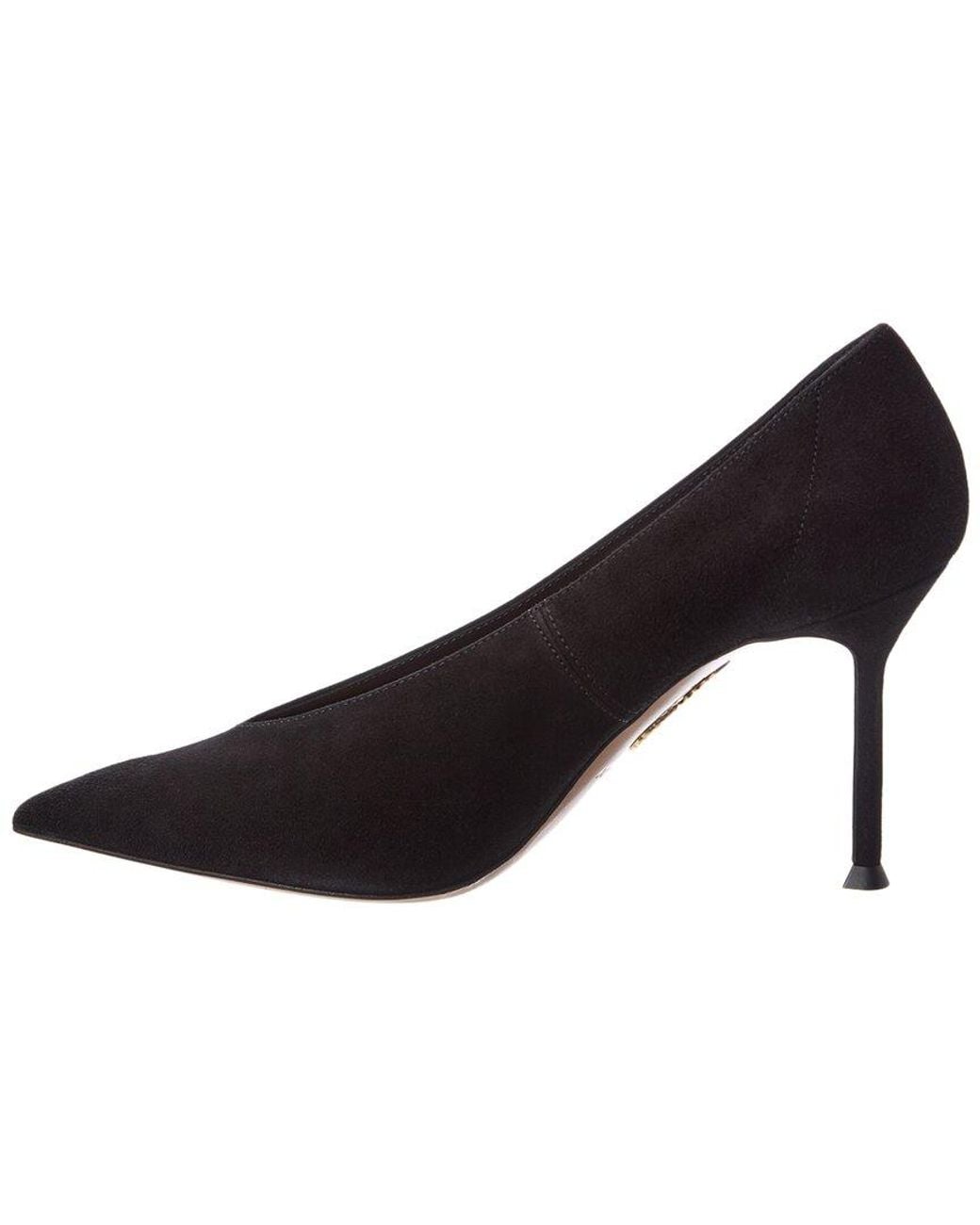 Aquazzura Black Voltaire 85 Suede Pump