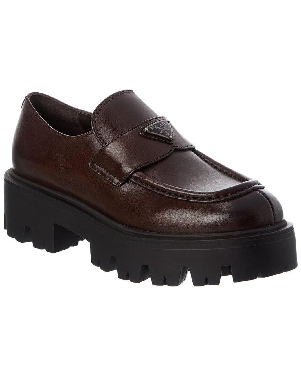 Prada Brown Leather Loafer