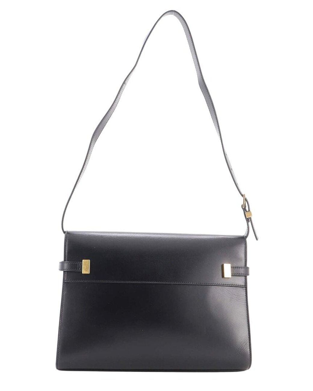 Saint Laurent Blue Sheep Leather Manhattan Shoulder Bag Medium (Authentic Pre-Loved)