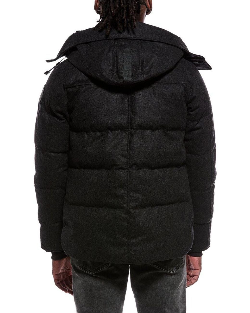 Canada Goose Black Macmillan Wool-Blend Down Parka for men