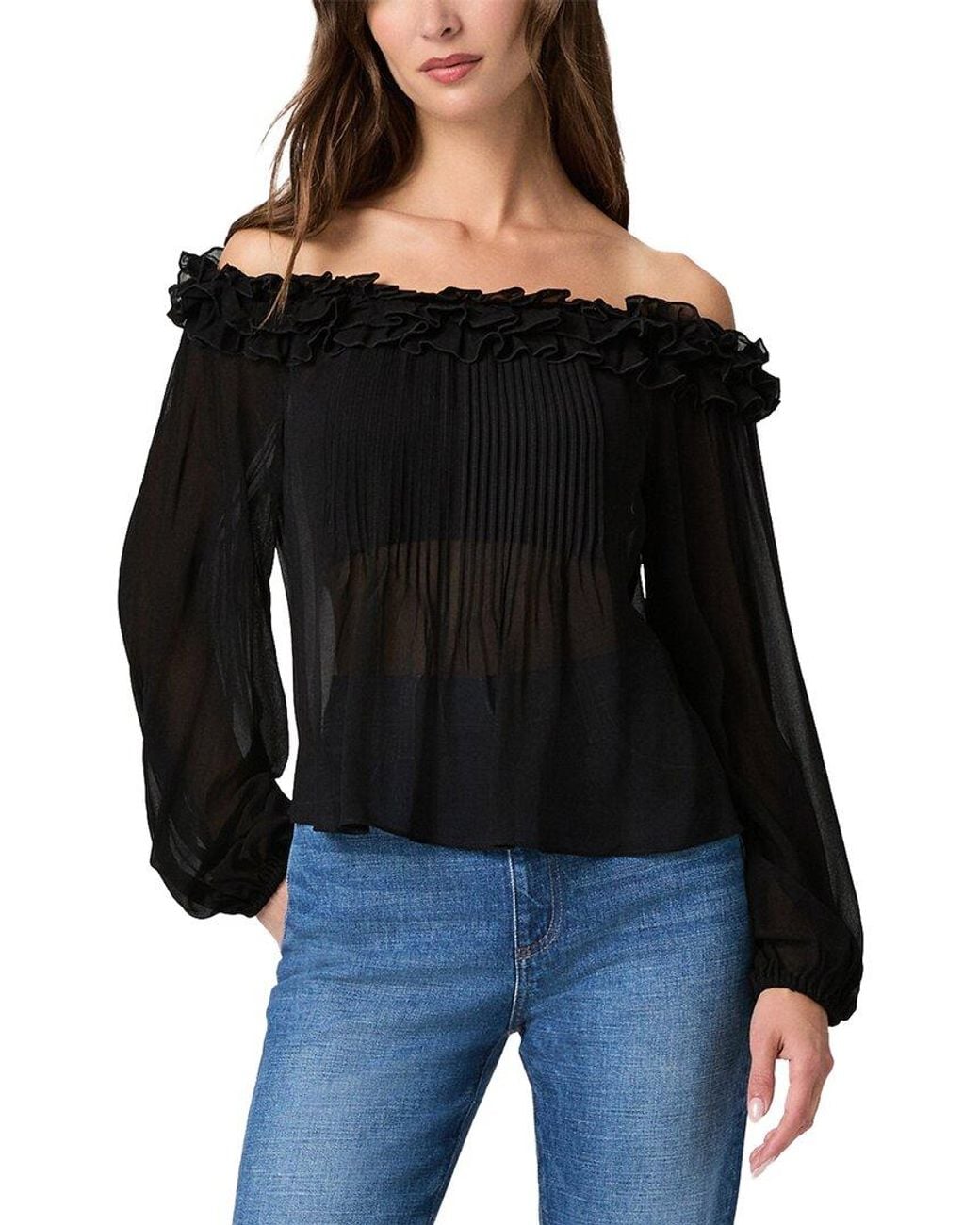 PAIGE Black Casey Blouse