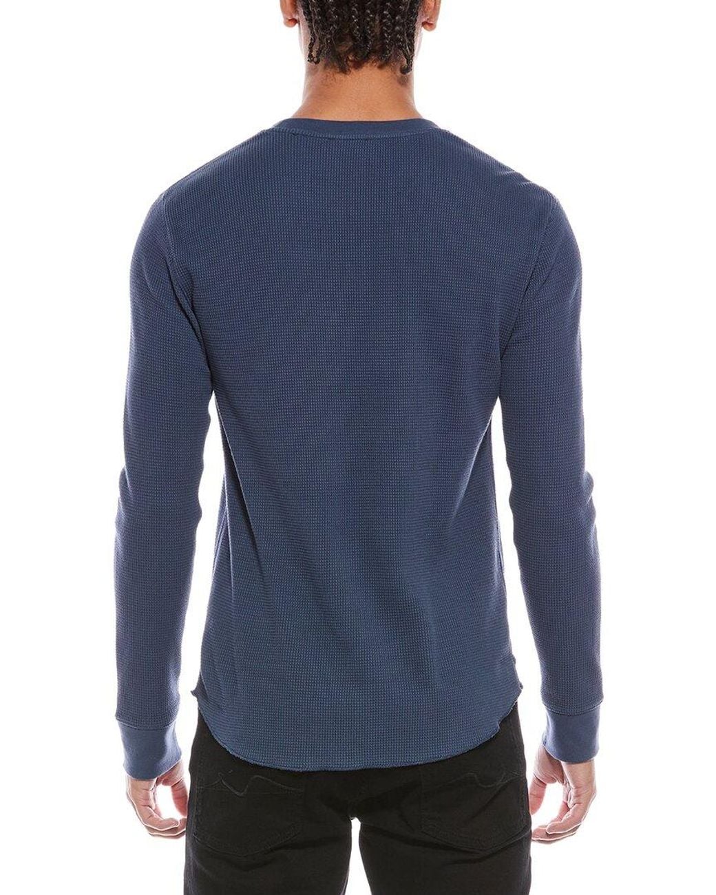 Vince Blue Thermal Crewneck Shirt for men