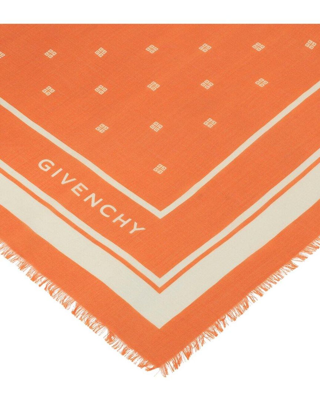 Givenchy Orange 4G Cashmere & Silk-Blend Shawl