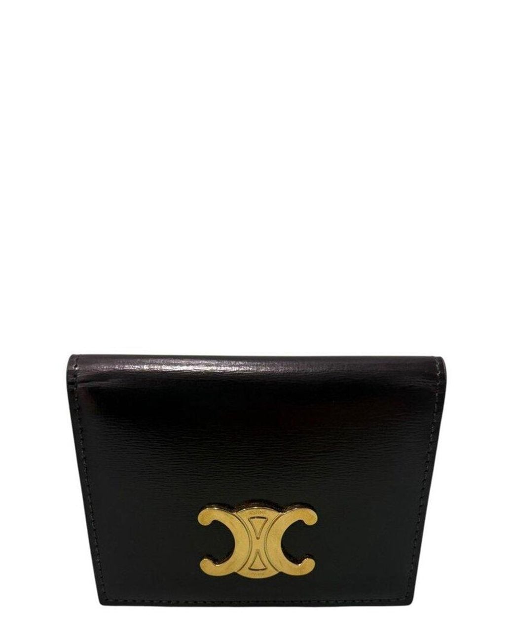 Céline Black Others Triomphe Card Case (Authentic Pre-Loved)
