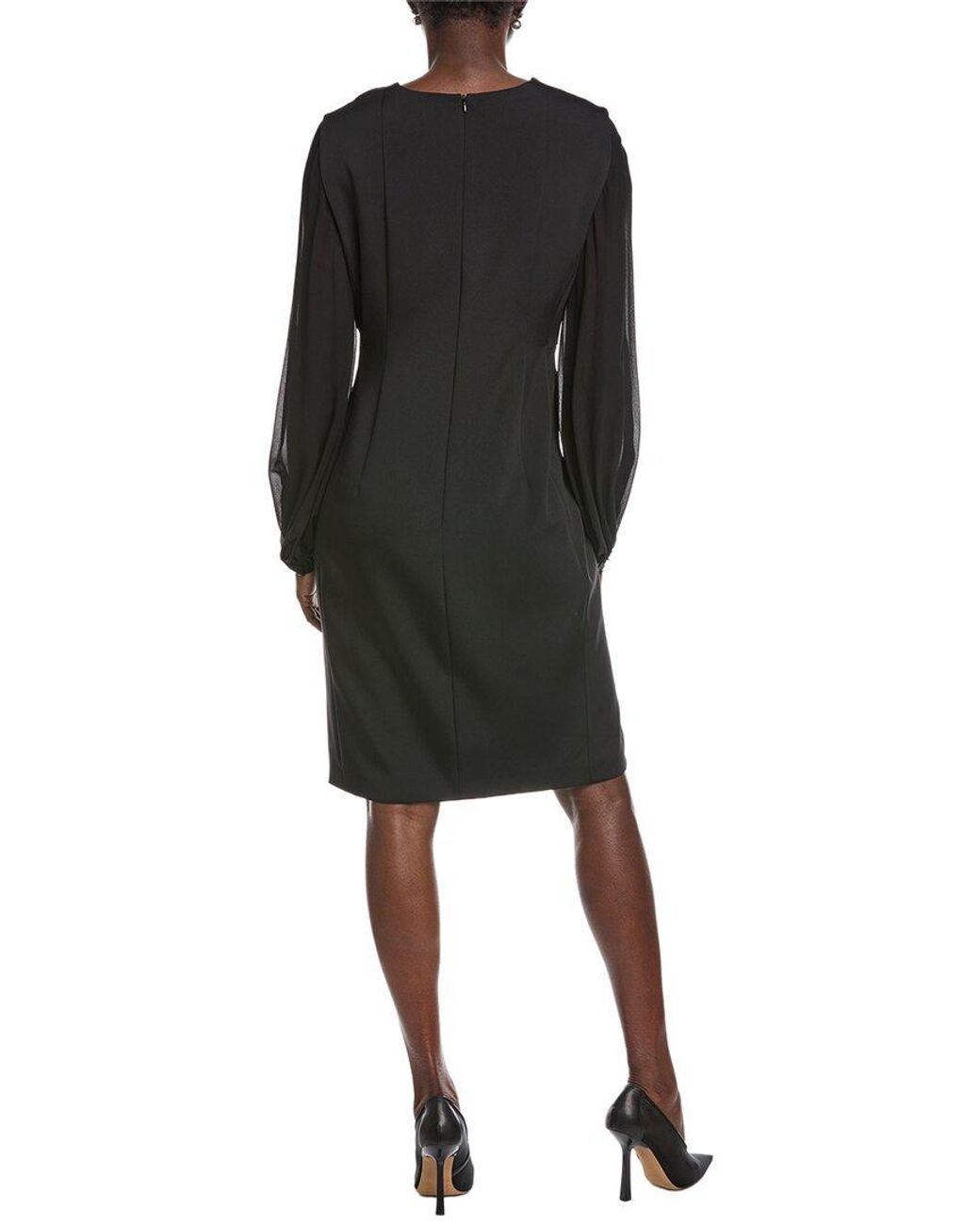 Akris Black Silk-Blend Midi Dress