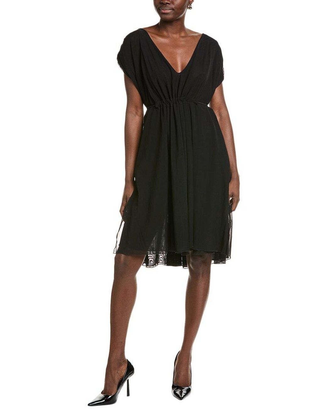 La Petite Robe Di Chiara Boni Black Mindy Mesh Mini Dress