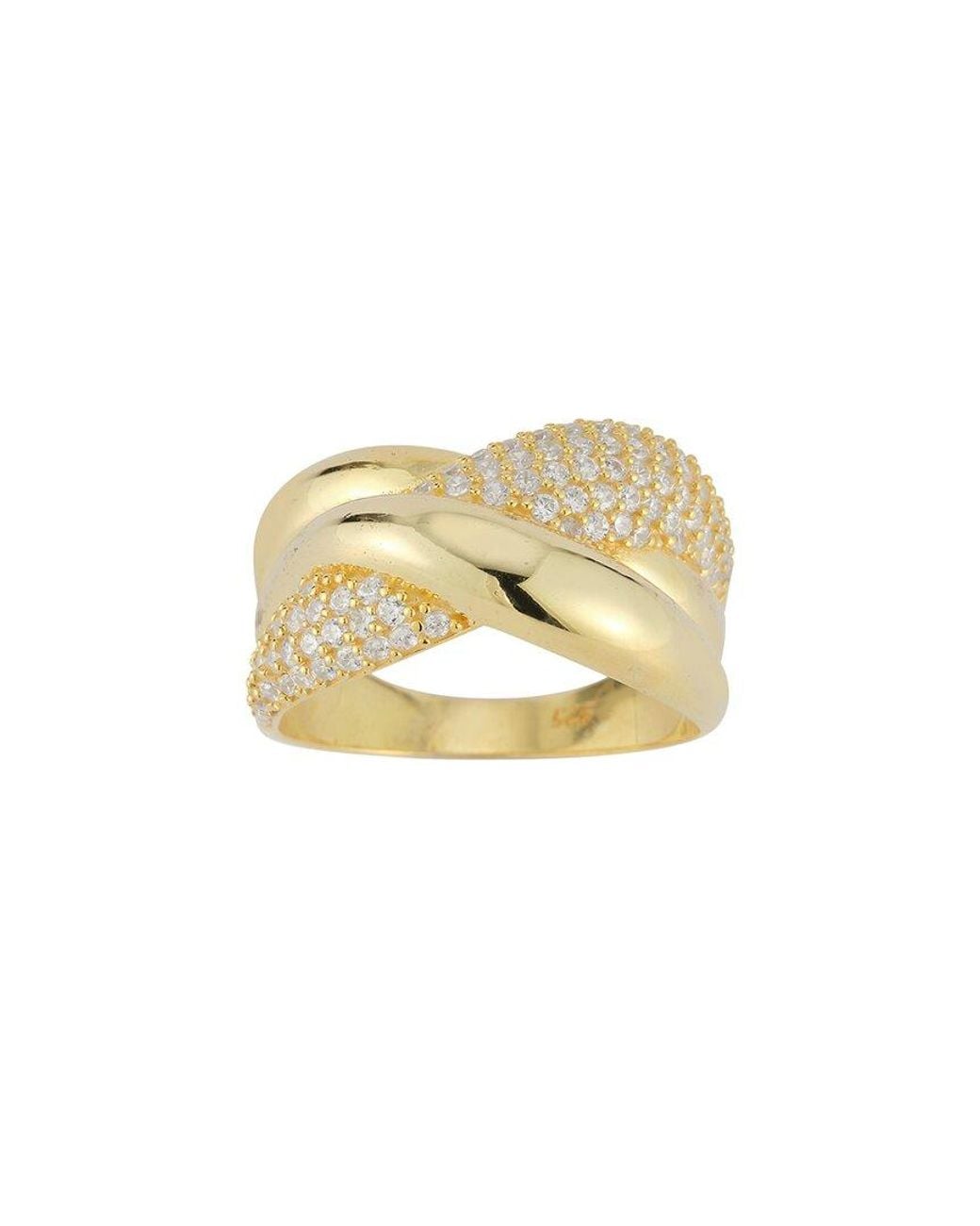 Sphera Milano White 14K Plated Cz Ring
