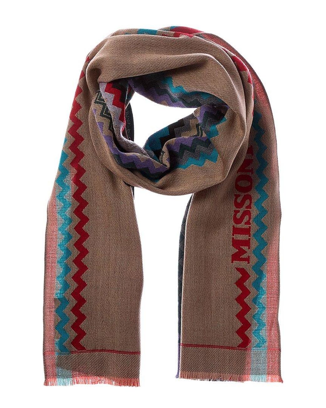 Missoni Brown Wool Scarf