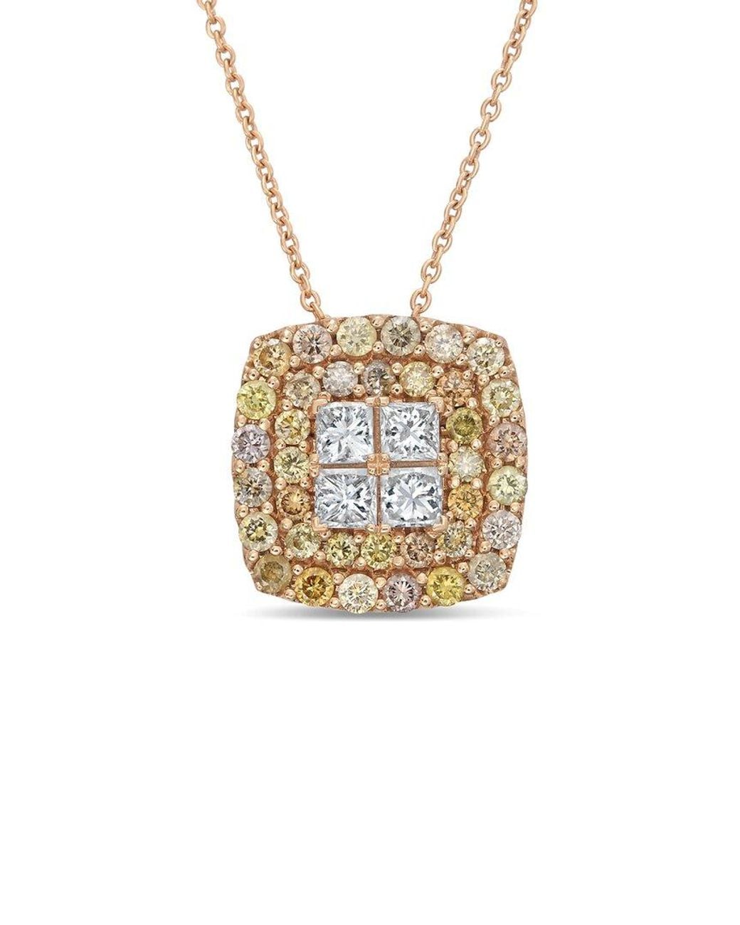 John DiGangi White 14K Rose 1.00 Ct. Tw. Diamond Pendant