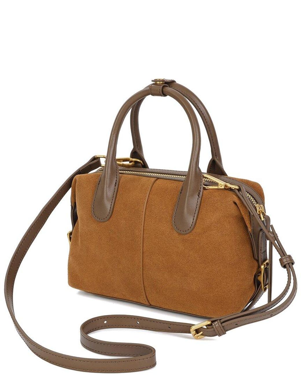 Tiffany & Fred Paris Brown Soft Suede Mini Satchel