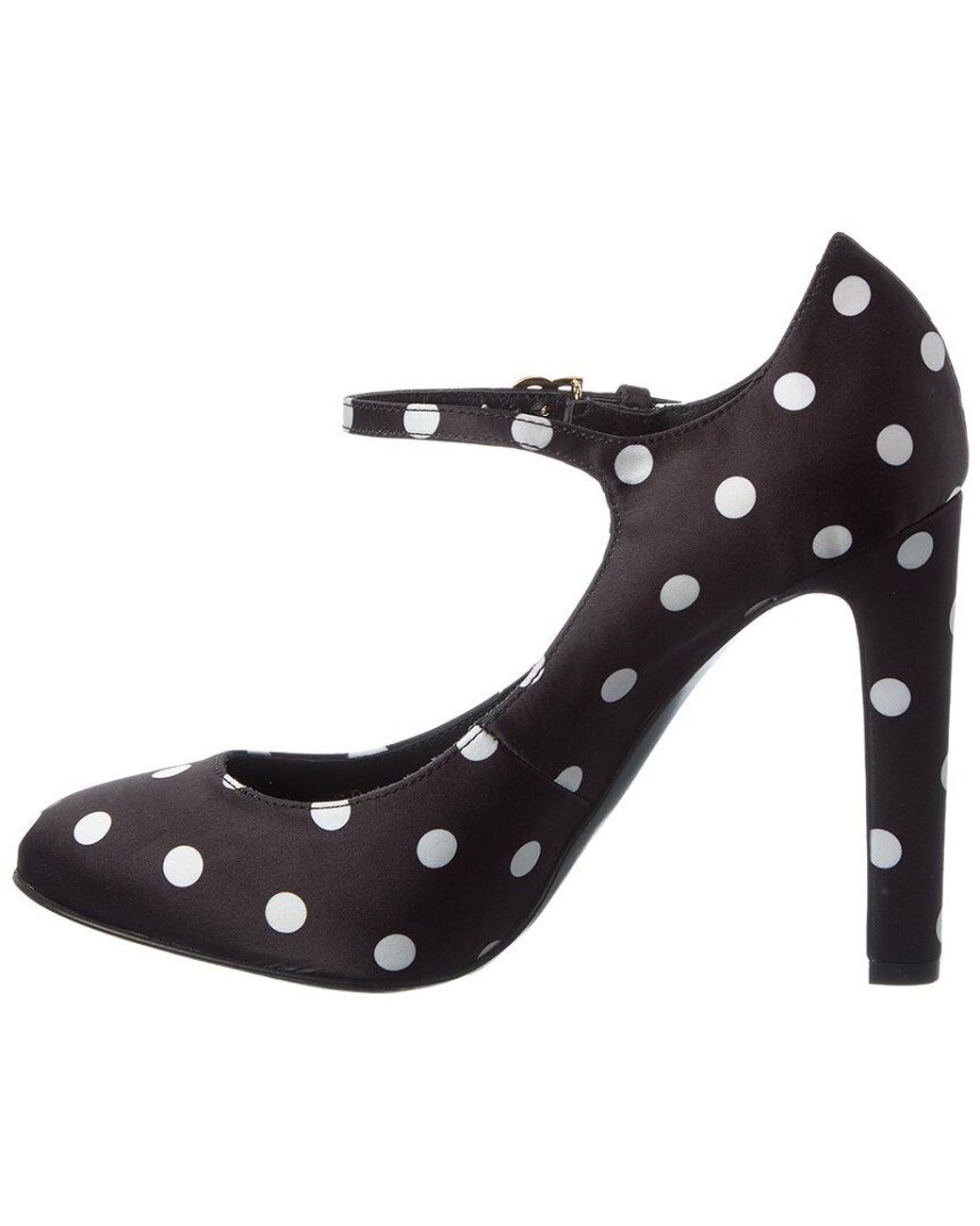Dolce & Gabbana Black Satin Mary Jane Pump