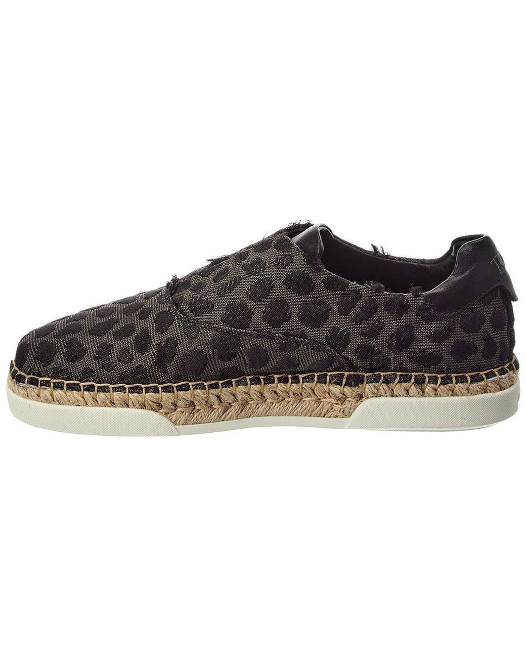 Tod's Brown Gomma Canvas & Leather Sneaker