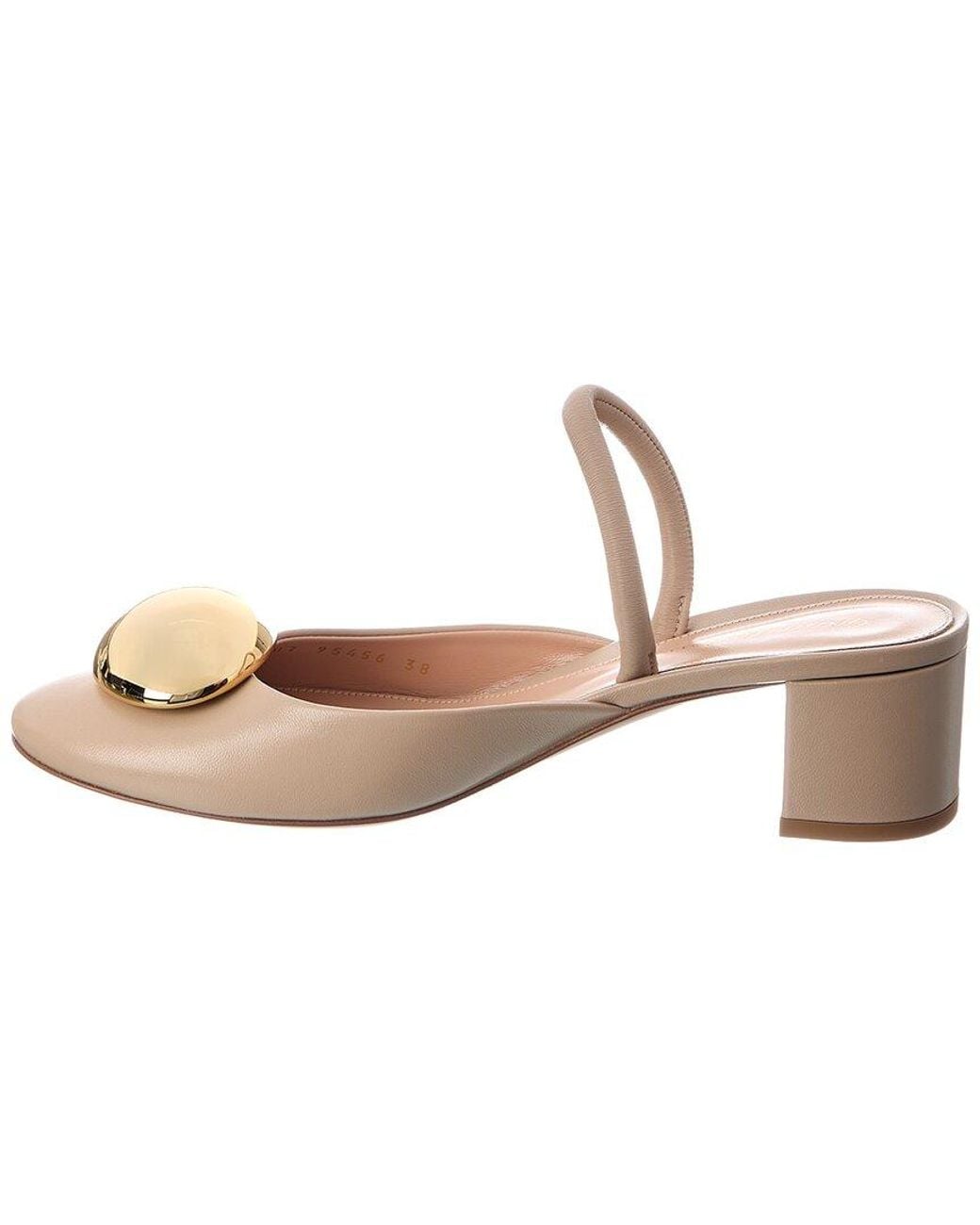 Gianvito Rossi Pink Sphera 45 Leather Pump