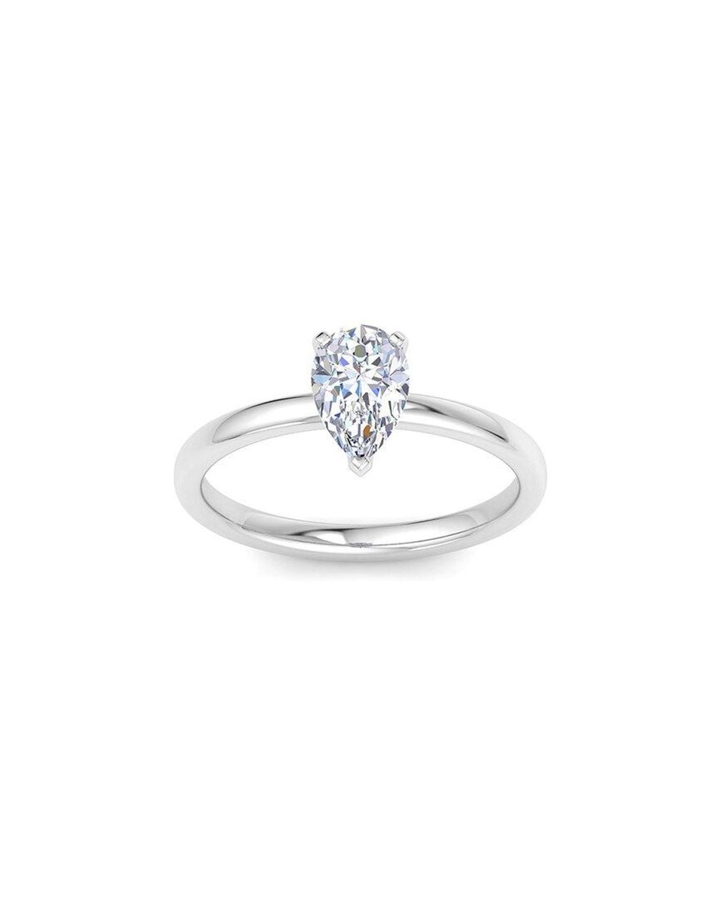 SuperJeweler White 14K 1.00 Ct. Tw. Lab-Grown Diamond Ring