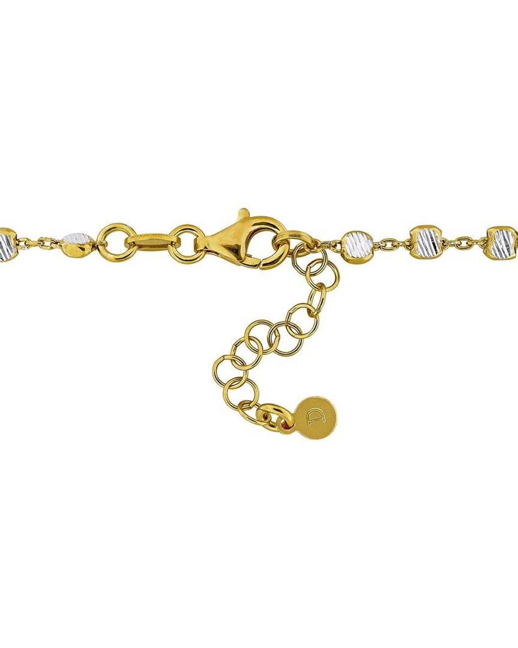 Italian Silver Metallic Clover Charm Bracelet