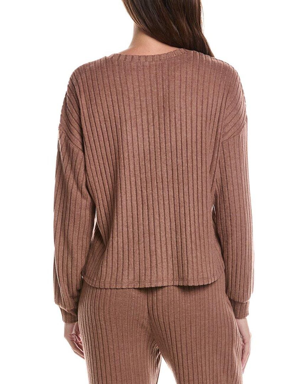 Z Supply Brown Daydream Rib Top