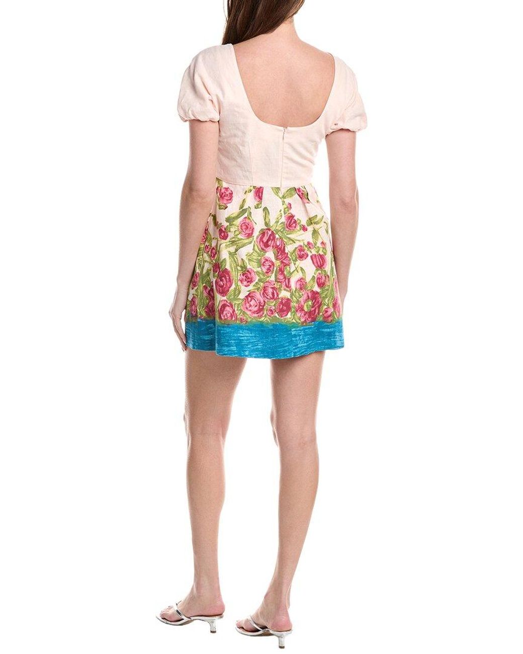 Max Mara Blue Ebbro Linen-blend Dress