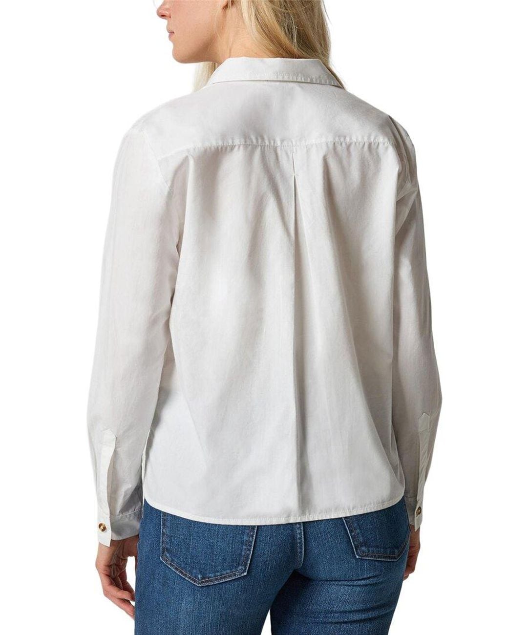 Lilla P Gray Striped Button Down Shirt