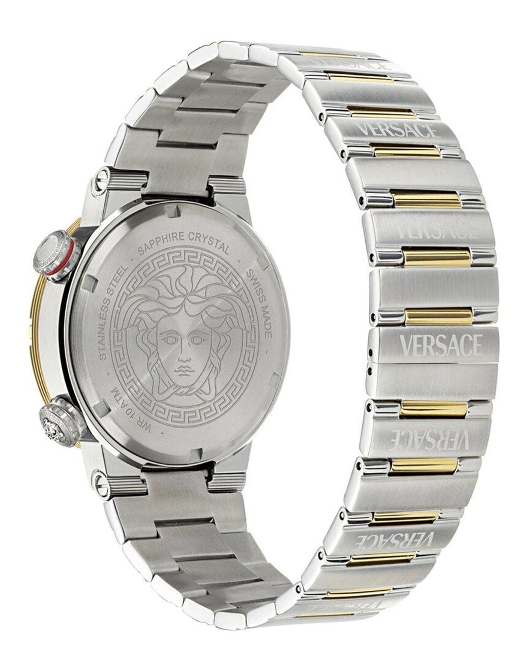 Versace Metallic Greca Logo Diver Watch for men