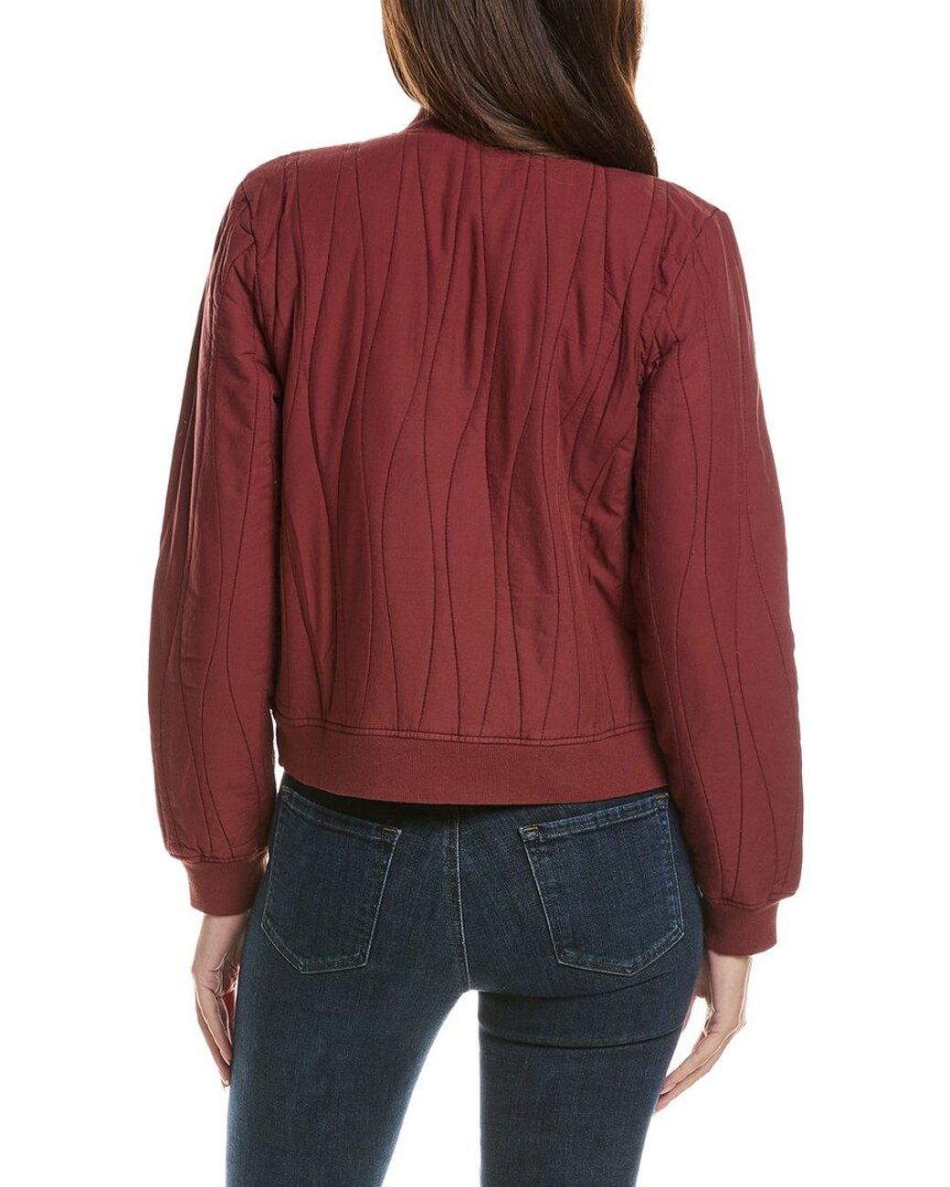 XCVI Red Hurston Quilted Bomber Jacket