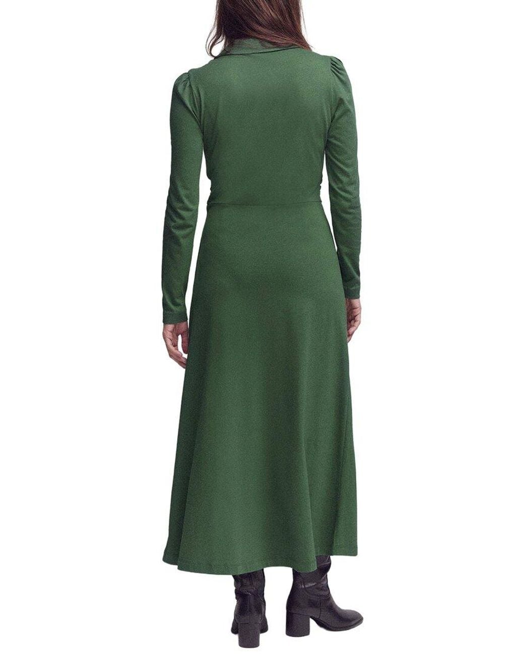 Boden Green Carla Jersey Wrap Dress