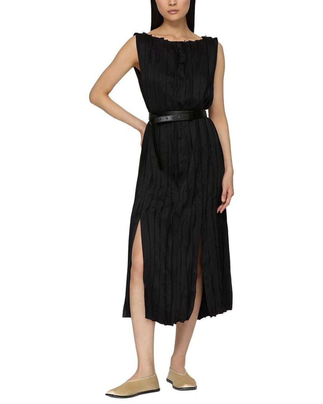 Lafayette 148 New York Black Self Paneled Dress