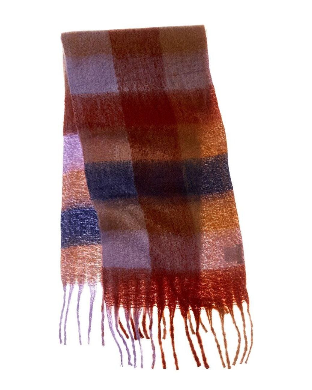 La Fiorentina Red Plush Fringe Scarf