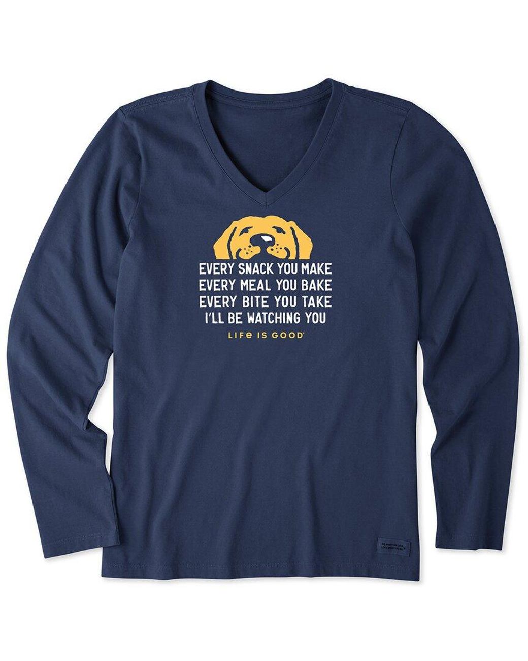 Life Is Good. Blue Crusher V-Neck T-Shirt