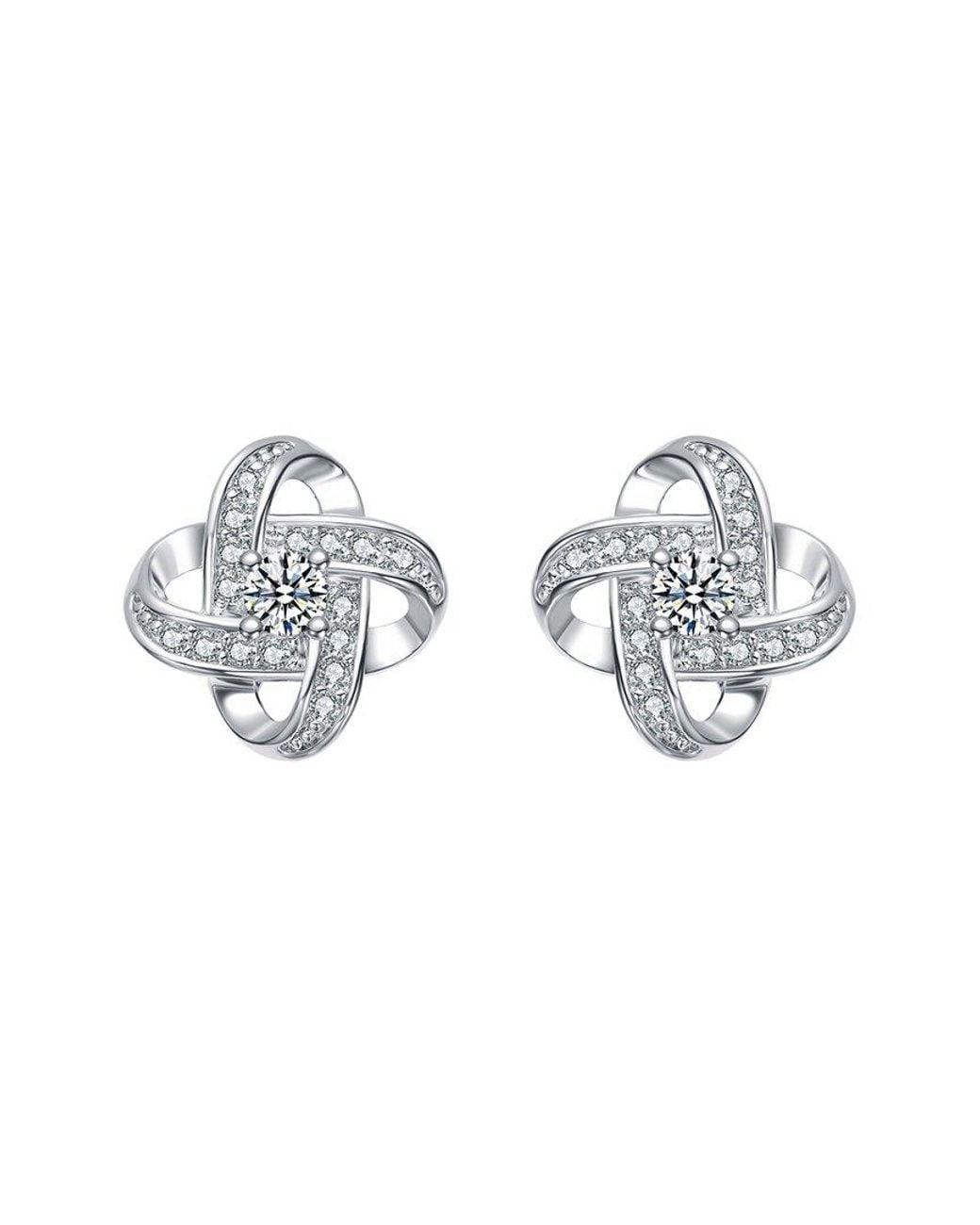 Rachel Glauber White Diamond Cz Earrings