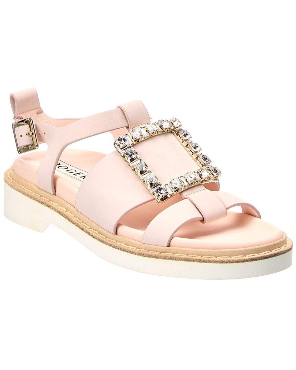 Roger Vivier Pink Leather Sandal