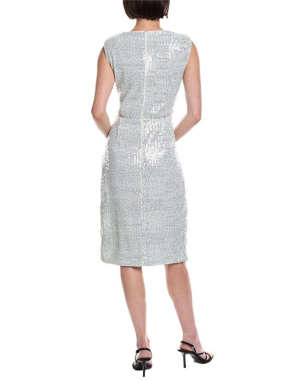 Akris Gray Sequin Midi Dress