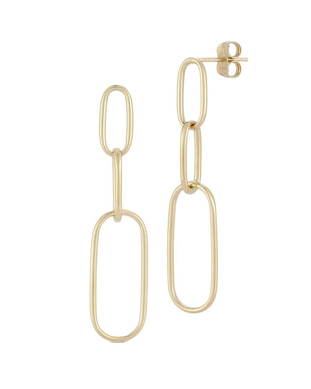 Ember Fine Jewelry White 14k Link Drop Earrings
