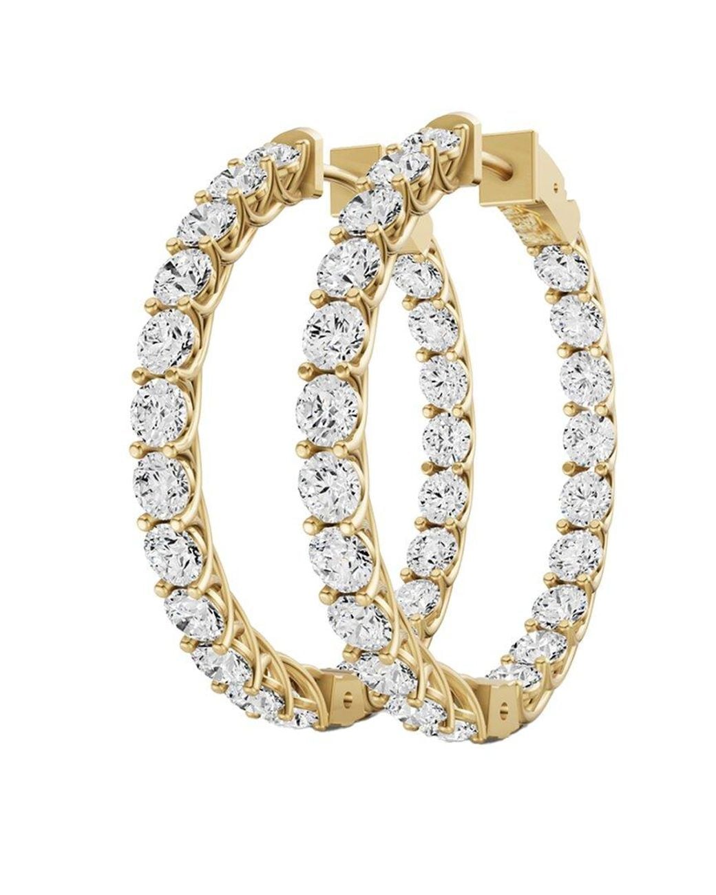 Diamond Select Cuts Metallic 14K 2.00 Ct. Tw. Diamond Earrings