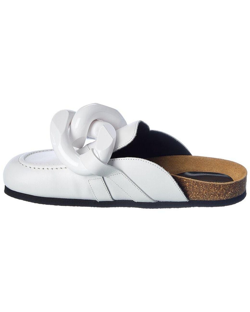 J.W. Anderson White Chain Leather Mule