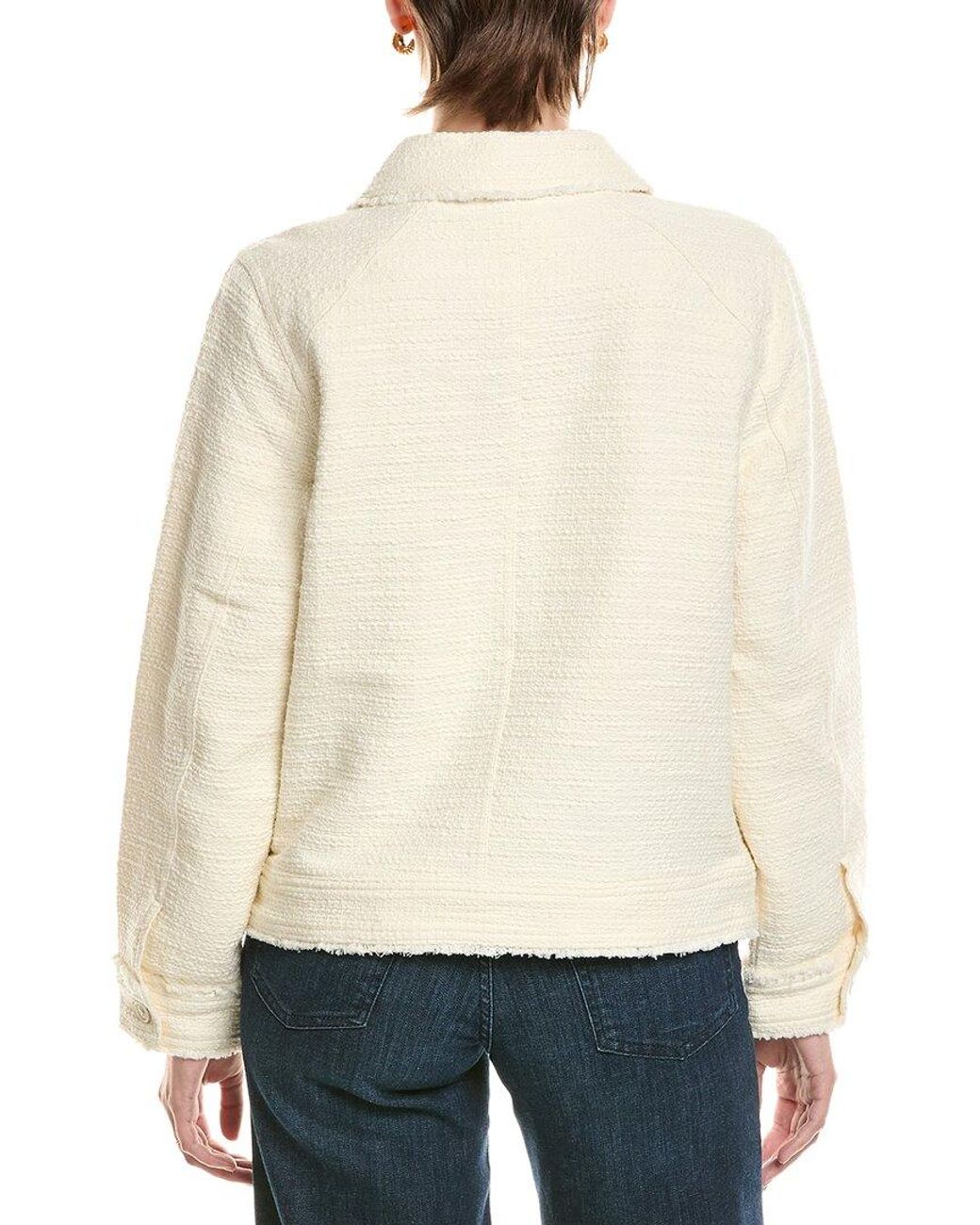 Tommy Bahama Natural Boucle Bomber Jacket